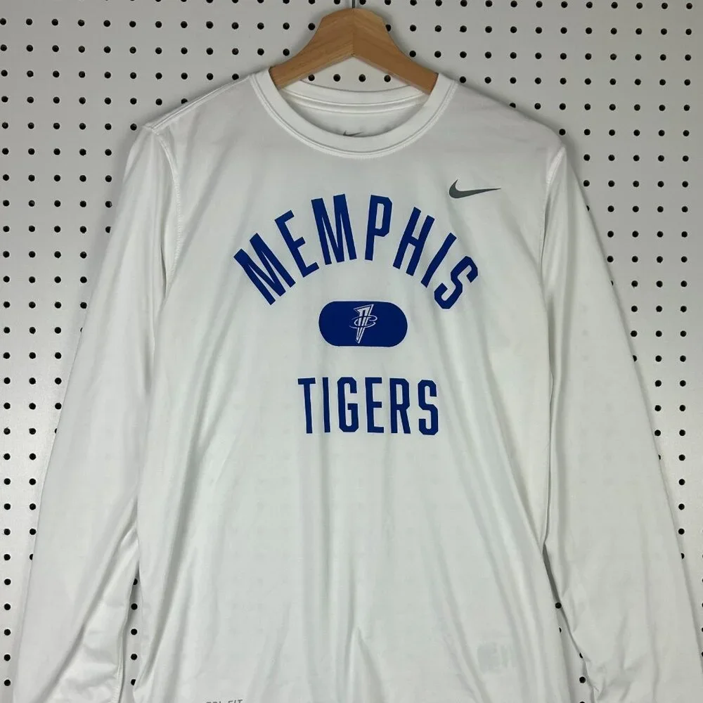 Nike 1 Cent Memphis Tigers Medium Basketball Long Sleeve T‎ Shirt Penny Hardaway